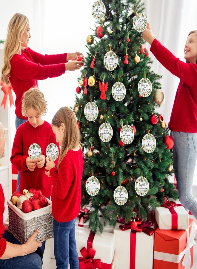 Hedeey 9 Pcs Christian Christmas Ornaments - Jesus, Bible Verse, Religious Ceramic Ornaments for Christmas Tree Home Decor Gifts - Image 5